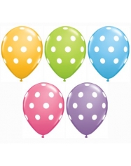  žirniukais dekoruotas balionas, MIX 12''', vnt kaina
