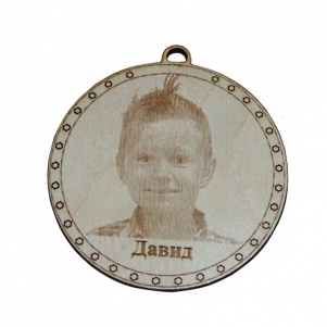 Medalis medinis su foto nuotrauka