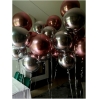 Orbz'ai "Veidrodiniai", foliniai, apvalus, 38-40 cm  balionas su heliu (vnt.kaina)