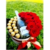 Saldainių,gėlių, butelio dekoracija dėžutėje