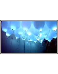 LED balti ir mix (keičiasi efektas) su helio balionais